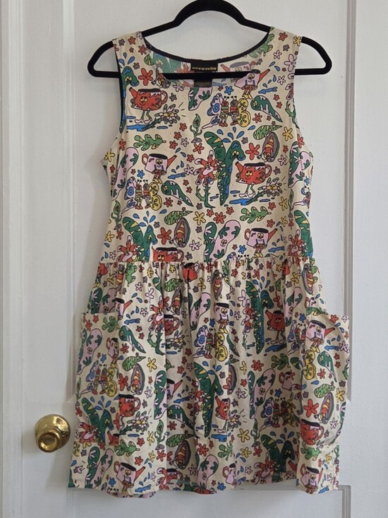 Nooworks Dresses & Skirts - Nooworks Big Pocket Dress Bug Out Aga Giecko Medium NWOT